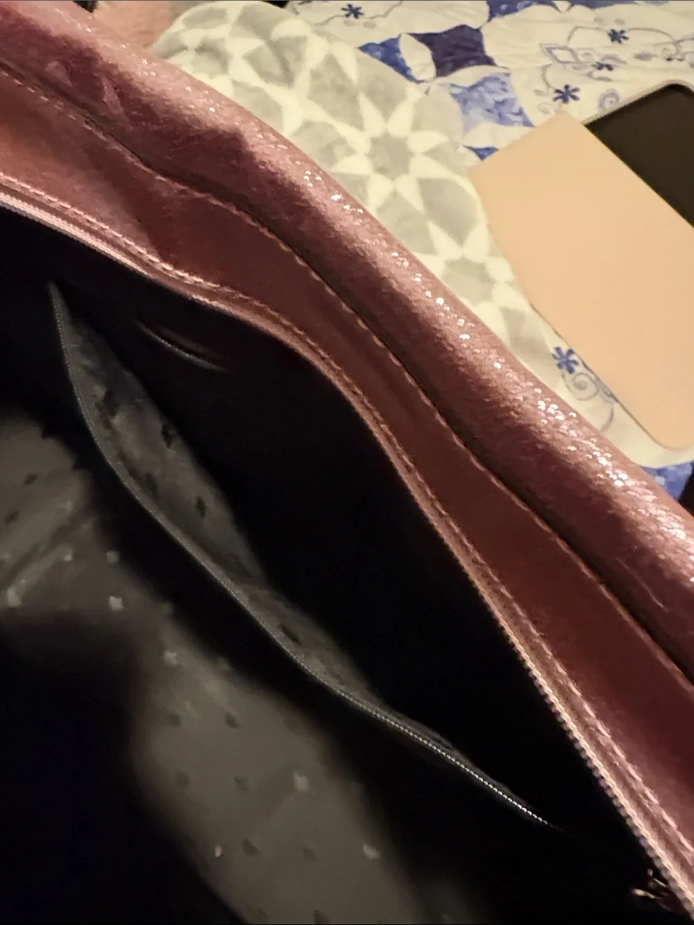 kate spade Glitter Pink Tote with Black Bow